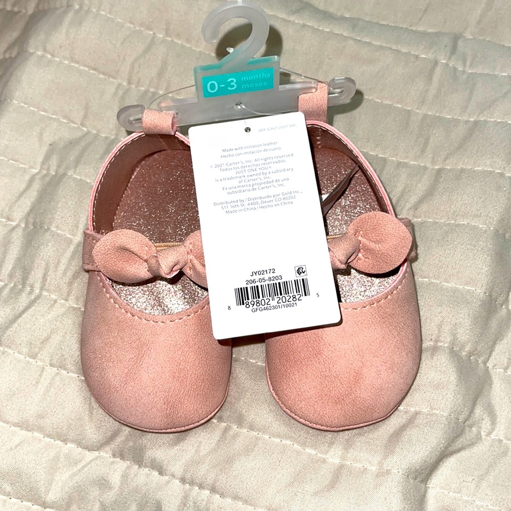 Cutie baby girl shoes 0-3 months